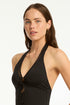 Sea Level Essentials Edit Keyhole Halter One Piece