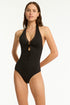 Sea Level Essentials Edit Keyhole Halter One Piece