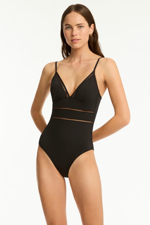 Sea Level Essentials Edit Cross Back Tri One Piece
