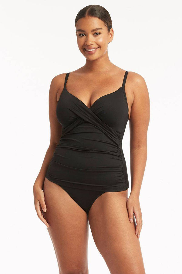 Sea Level Essentials Twist Front DD/E Tankini