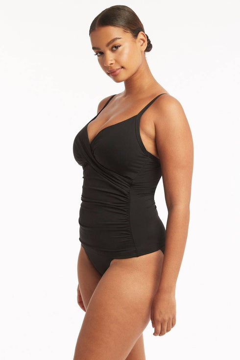 Sea Level Essentials Twist Front DD/E Tankini