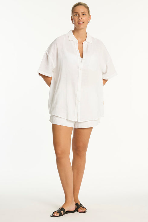 Sea Level Sunset Aloha Shirt