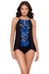 Miraclesuit Ombra Fiore Peephole Tankini Top