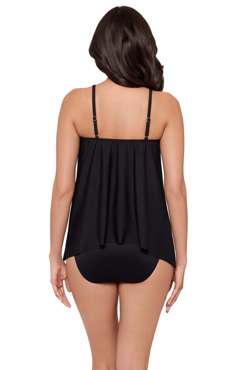 Miraclesuit Ombra Fiore Peephole Tankini Top