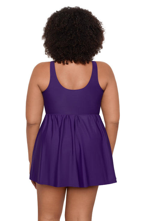 MiracleSuit Women’s Solids Plus Size Marais Swimdress