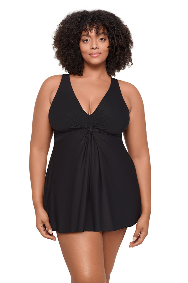 MiracleSuit Women’s Solids Plus Size Marais Swimdress