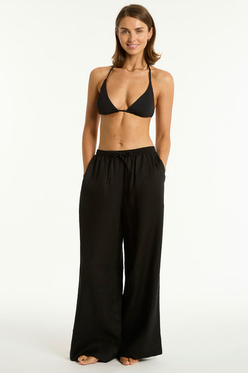Sea Level Shore Linen Palazzo Pant