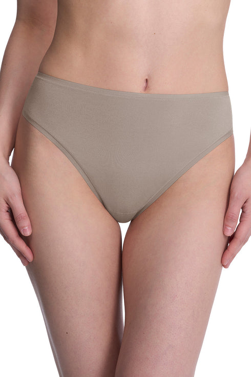 Natori Bliss Bare Cotton High Cut Brief