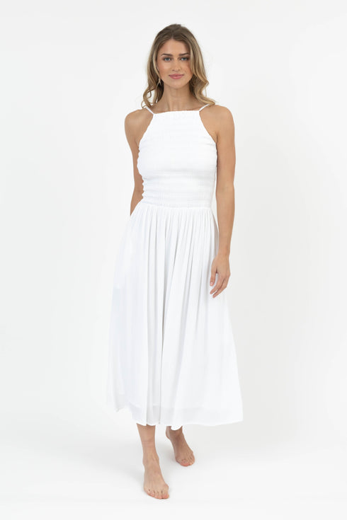 Koy Resort Miami Luxe Hi Neck Midi Dress