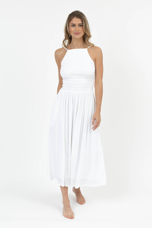 Koy Resort Miami Luxe Hi Neck Midi Dress