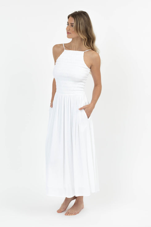 Koy Resort Miami Luxe Hi Neck Midi Dress