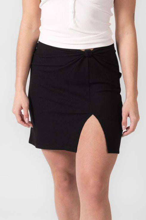 Koy Resort Laguna Rib Twisted Mini Skirt
