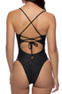 Luli Fama Sunkiss Glow Square Neck Laced Up One Piece