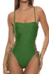Luli Fama Sunkiss Glow Square Neck One Piece Fuller Coverage