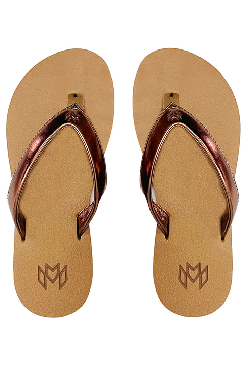 Malvados Marley Bronzed Flip Flops