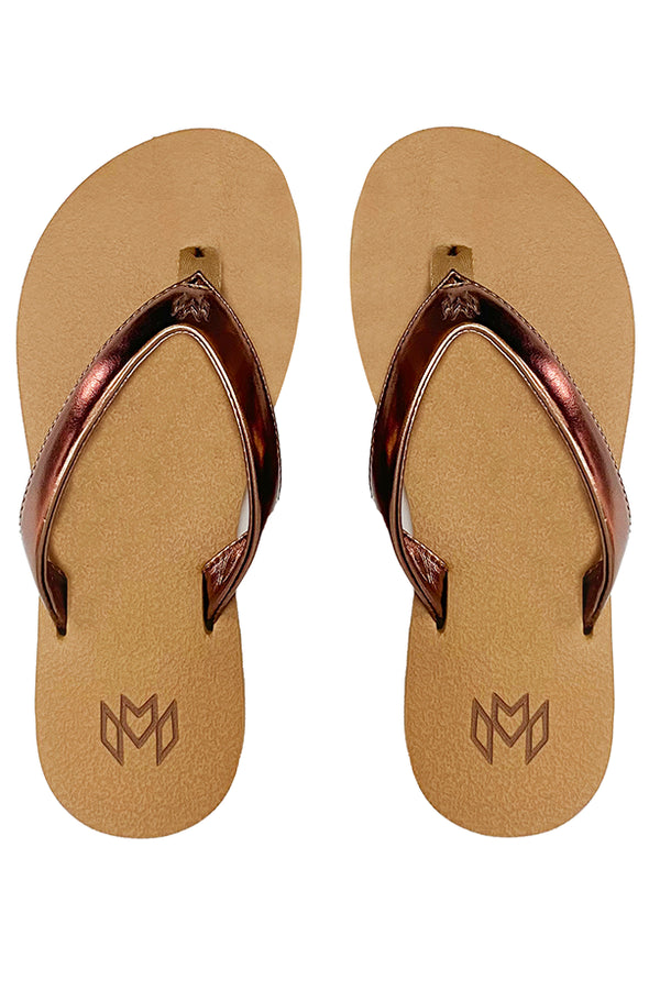 Malvados Marley Bronzed Flip Flops