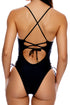 Luli Fama Cosita Buena Square Neck Laced Up One Piece