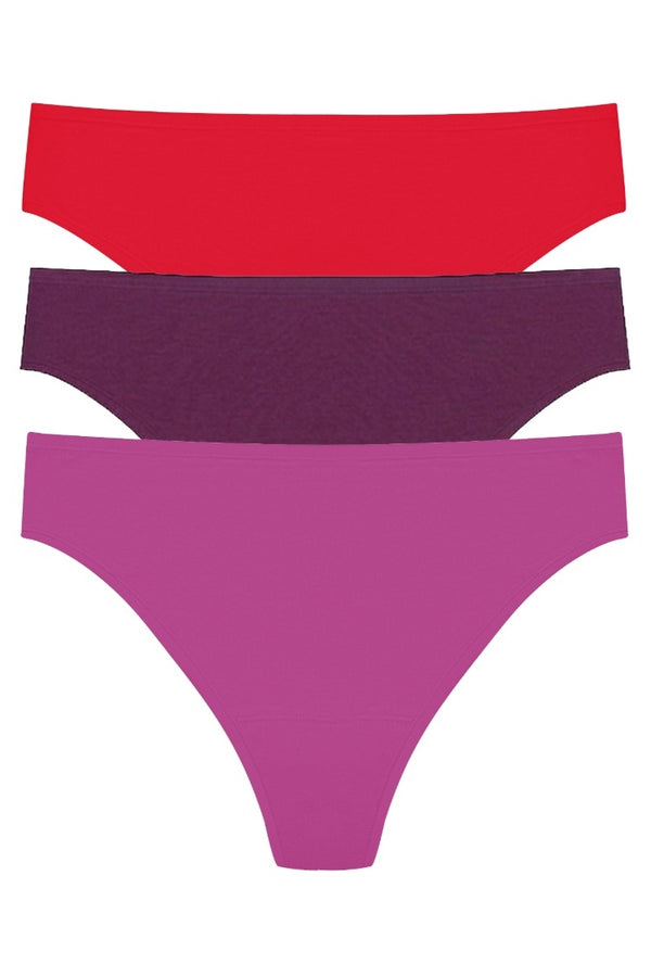 Natori Bliss Bare Cotton Thong 3-pack