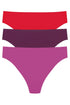 Natori Bliss Bare Cotton Thong 3-pack