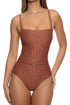Luli Fama Muse Glow Square Neck One Piece