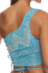 Luli Fama Tidal Shimmer One Shoulder Crop Top