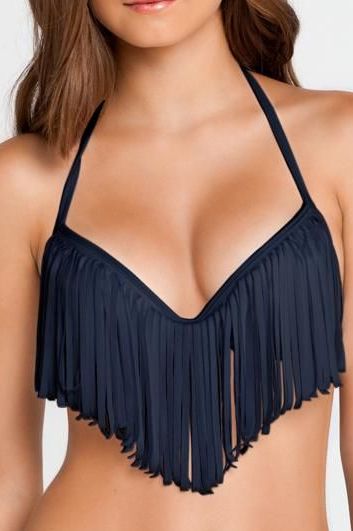 Luli Fama Cosita Buena Plunge Push Up Fringe Underwire