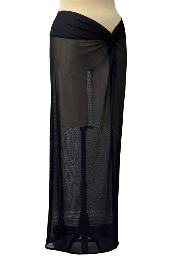 Luli Fama Sheer Intentions Front Twisted Skirt
