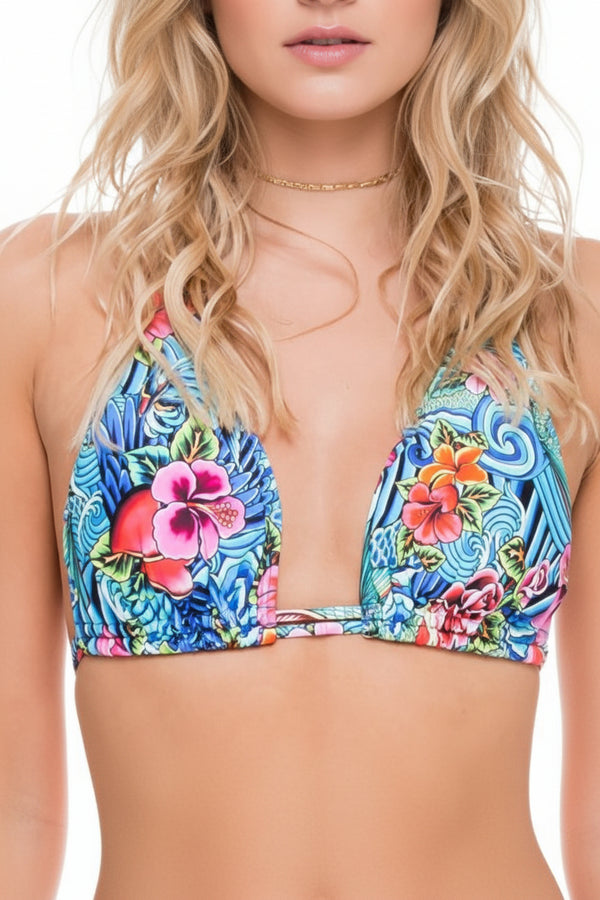 Luli Fama Inked Babe Triangle Halter Top