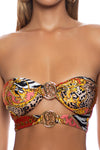 Luli Fama Tropical Majesty Double Loop Bandeau Crop Top