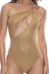 Luli Fama Golden Sunset Asymmetrical Cut Out Ring Bodysuit