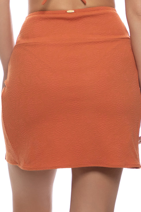 Luli Fama Bamboo Sands Ring Twist Front Skirt