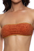 Luli Fama Bungalow Babe Luxe Stitch Free Form Removable Strap Bandeau Top