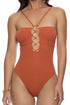 Luli Fama Bamboo Sands Halter Ring One Piece