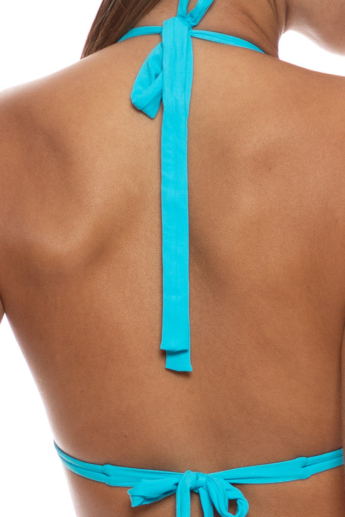 Luli Fama Forbidden Tide Waves Triangle Halter Top