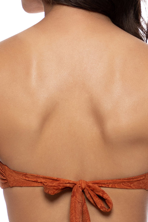 Luli Fama Bungalow Babe Luxe Stitch Free Form Removable Strap Bandeau Top