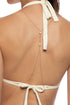 Luli Fama White Sands Luxe Stitch Triangle Halter Top