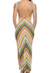 Luli Fama High Noon Heat Drawstring Peek A Boo Maxi Dress