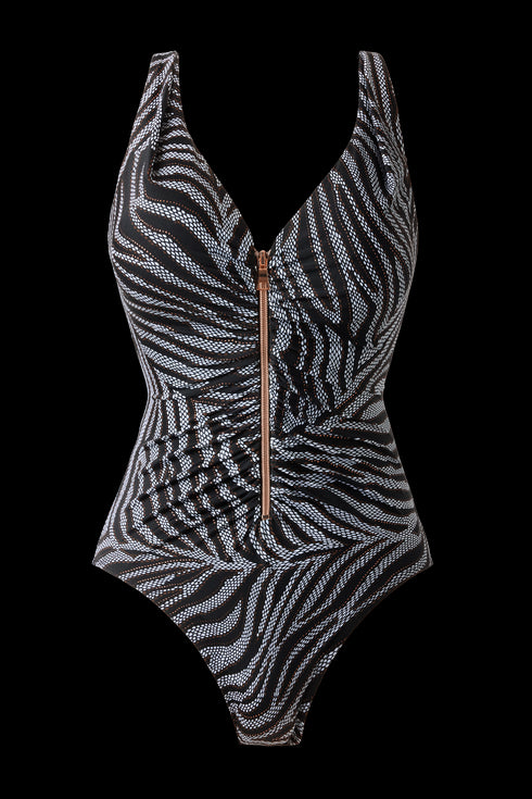 Miraclesuit Zirconic Zipt One Piece
