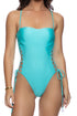 Luli Fama Cosita Buena Square Neck Laced Up One Piece