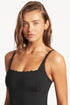 Sea Level Scalloped Square Neck One Piece