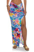 Luli Fama Underwater Dreaming Ruched Front Long Skirt