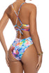 Luli Fama Underwater Dreaming Ruched Deep V One Piece