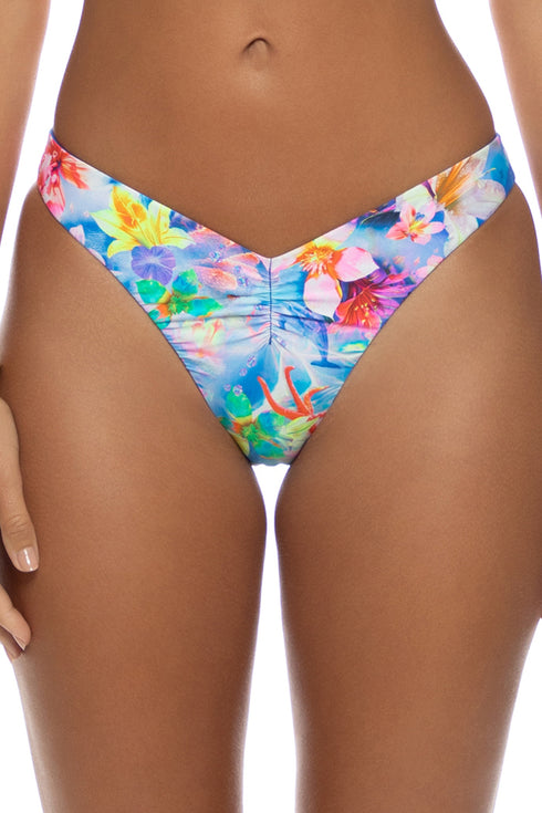 Luli Fama Underwater Dreaming Ruched Front Moderate Bottom