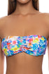 Luli Fama Underwater Dreaming Ruched Free Form Bandeau Top