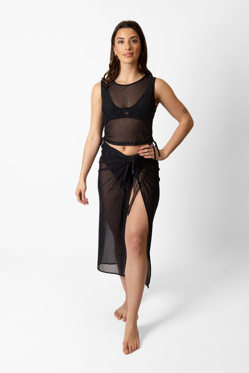 Koy Resort Seascape Mesh Side Cinch Tank