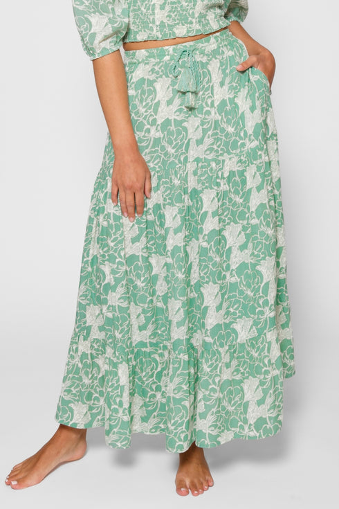 Koy Resort Bloom Long Tiered Skirt