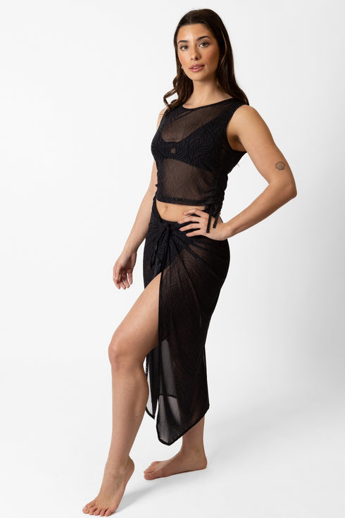 Koy Resort Seascape Mesh Side Cinch Tank