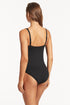Sea Level Scalloped Square Neck One Piece