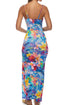 Luli Fama Underwater Dreaming Ruched Front Tank Maxi Dress