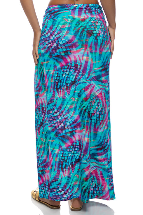 Luli Fama Enchanted Mirage Twist Front Skirt